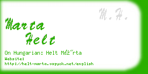 marta helt business card